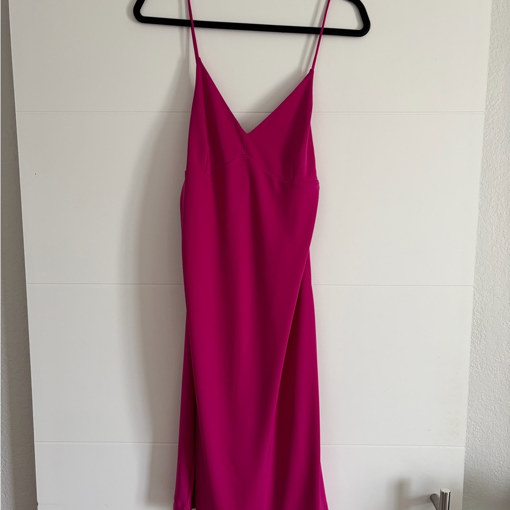 Banana Republic Strapless Fuchsia Dress